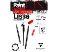 Bloc Paint'On encollé lisse A6 15 feuilles 250g