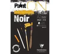Bloc Paint'On Noir Colle A2 - 20 Feuilles - Clairefontaine