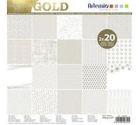Bloc papier 30 cm foil or 40 feuilles - artémio Multicolore - assort. G