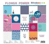 Bloc papier 30x30cm flower power 40 feuilles - artémio Multicolore - assort. G