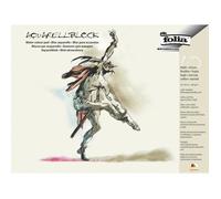 Bloc papier aquarelle FOLIA 30 x 40 cm - 10 feuilles, 200 g/m², sans acide, résistant à la lumière