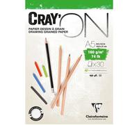 Bloc Papier blanc grain fin 160g Dessin 30 feuilles A5 Cray'On Clairefontaine