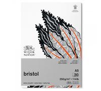 Bloc Papier Bristol - Extra Lisse - A5 - 250g - 20 Feuilles - Winsor Et Newton