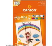 Canson-Infinity Bloc Kids Création couleur - 30 feuilles A4 120 g/m² - 10 couleurs assorties