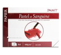 Bloc Pastel Et Sanguine - A4 - 20 Feuilles - 180g/M2- Amt