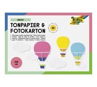 Bloc papier de couleur/carton de bricolage BASIC, A6