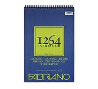 Fabriano Bloc papier à dessin 1264 A3 180 g spirale en haut 50 feuilles 29,7×42 cm