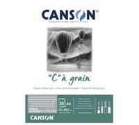 Bloc papier dessin 'C' à grain Couleur, gris chiné