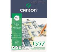 CANSON 1557 - Bloc 30 feuilles de papier dessin blanc A5 - 180g/m²