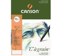 Bloc papier dessin - CANSON - A3 - 180 g/m² - 30 feuilles - Grain vergé