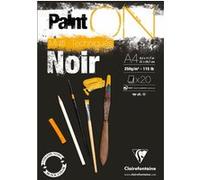 Bloc Paint'on Noir Colle A4 - 20 Feuilles - Clairefontaine