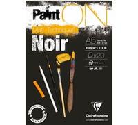 Bloc Papier dessin Clairefontaine Multi-technique Paint'On A5 20 feuilles Noir Noir G