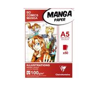 Bloc papier Manga Illustration - A5 - 50 feuilles - Clairefontaine