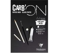 Bloc papier noir Clairefontaine Carb'On A4 - 20 feuilles 120 g
