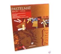 Clairefontaine 96017C Bloc Collé Pastelmat n°1 - 12 Feuilles Carte Spéciale pour Pastels Secs - 24x30 cm 360g - 4 Couleurs Assorties - Intercalaires en Papier Cristal