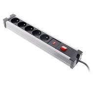 Parafoudre ZENITECH 5 prises 10/16A + inter Chrome