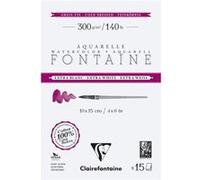 Bloc - Peinture aquarelle - Grain fin - 10x15cm - 300g - Clairefontaine - Fontaine