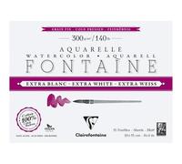 Bloc - Peinture aquarelle - Grain fin - 20x15cm - 300g - Clairefontaine - Fontai