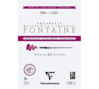 Bloc - Peinture aquarelle - Grain fin - A3 - 42x29,7cm - 300g - Clairefontaine -