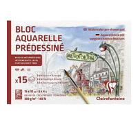 Bloc - Peinture Aquarelle - Paris - Ville De Paris - 10x15cm - Clairefontaine