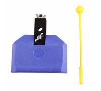 Bloc Percussion en Plastique Bleu Écologique, Kit Tambour Latin 13,5x12,5x4cm - Son Crisp et Durable, Fixation Universelle pour Batterie et Cajón