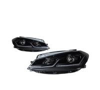 Bloc phare avant Pour Golf MK 7.5 2018 - 2021 Ensemble Phares Automobiles LED 2 Pièces Conception Améliorée LHD RHD Accessoires D'outils Blocs optique avants(Right Hand Drive,Black Apair LED)