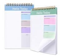 Bloc Planificateur A5, To Do List Non Datée, Carnet Quotidien 104 Pages | Organiseur Journalier À Feuilles Détachables - Support Rigide Pour Bureau, École, Études Et Organisation Personnelle