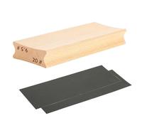 Bloc poli avec 2 papiers abrasifs pour touche de guitare, nivellement des frettes, ponçage, bloc de bois, outil de luthier pour guitare frette de guitare