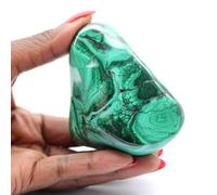 Bloc Poli en Malachite de 290 grammes et 75 millimètres, Minéral Malachite du Congo-Kinshasa, 100% d'origine Naturelle, Modèle Exclusif, Minéral d'art, Minéral de vitalité