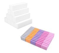 Bloc Polissoir Ongles,Buffer Ongles Carré Éponge Lime à Ongle pour Les Salons de Manucure, Le Diy Nail Art à La Maison(60pcs)