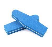 Bloc polissoir pour ongles, Blocs tampons multicolores for lime à ongles, éponge Double face, grain 100/180, 50 pièces(Blu)