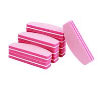 Bloc polissoir pour ongles, Limes à ongles en éponge demi-lune rose, 8.3x1.7x1.2cm, 10 pièces, outils de manucure et pédicure Gel