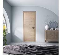 Bloc porte avec huisserie réversible et ajustable - OPTIMUM - Premium - Noisette - H 204 x Ep 4,4 x L 73 cm