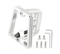 Bloc porte-bagages avant pour vélo Brompton - Adaptateur de cadre en alliage d'aluminium avec 3 trous et 2 trous de fixation pour une installation sécurisée du porte-bagages (argenté)