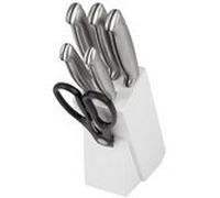Set de couteaux avec support 7 pièces blanc Classbach C-MBS4018-Blanc