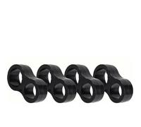 Bloc Porte Pare-chocs de poignée porte Transparent, Anti-Collision, Protection murale, tampons couverture, butées sans poinçon for la maison, 12 à 2 pièces(Black-(Style B),4PCS)