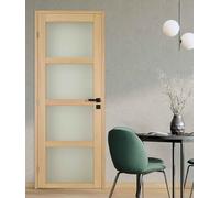 Bloc porte PARIS 4 Vitrages bois chene 2040x730 Gauche