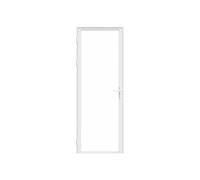 Bloc porte réversible en aluminium et verre trempé - H204 x L73 cm - Blanc - LOXTON