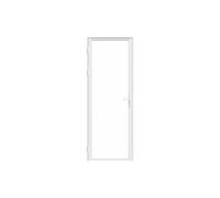 Bloc porte réversible en aluminium et verre trempé - H204 x L73 cm - Blanc - LOXTON