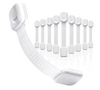 Bloc Porte Securite Bebe 10 Pièces, Bloque Tiroir Placards Loquets et Frigo Securite Placard Enfant Protection Bebe Maison, Adhésif Extra Fort, sans Perçage (10 PCS)