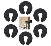Bloc Porte Securite Bebe, Bloque Porte Bébé, 6 Pièces Stop-porte Mousse, Amortisseur Bloque Porte pour portes et fenêtres, sécurité enfant le noir