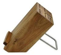 Bloc pour 7 couteaux avec support pour tablettes Nirosta ref 43155 Marron G