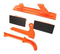 Bloc Poussoir Orange pour Table de Défonceuse, Travail du Bois | ABS et Caoutchouc, Patins Mousse Rainurés, Garde les Doigts à Distance, Atelier et Coupe Étroite