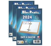 Bloc-pratic éphéméride - EXACOMPTA - 31112E-3 - 120 x 82 mm - Blanc - Mixte
