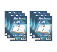 Bloc-pratique éphéméride - EXACOMPTA - 31112E-6 - 120 x 82 mm - Blanc - Socle en bois ou plastique