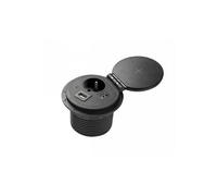 Bloc prise encastrable, chargeur induction,1 prise et 2 usb , noir