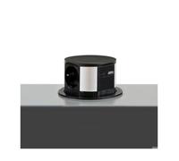 Bloc prise encastrable - EMUCA - Vertikal Push - 3 prises Schuko - 2 ports USB - Acier et Plastique
