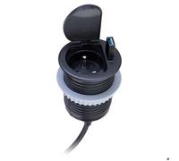 Bloc prise encastrable - OTIO - Compact - 2P+T 16A - USB-C 5V 2,4A - Clapet noir
