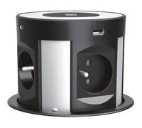 TOWER 120 INCARA Ø120MM 4X2P+T + 2 USB TYPE-A + 2 USB TYPE-C + INDUCTION