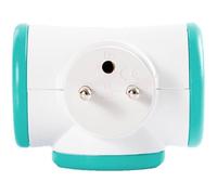Bloc prise Triplite 3x16A rotatif - WATT&CO - Turquoise
